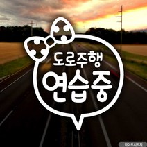 쏘리 어제 면허 땄어요 초보운전 웃긴 양보 매너 차량 스티커 심플 자동차스티커 반사 흰색 종류선택 1개, 차량 도로주행연습중 초보운전 화이트시트지