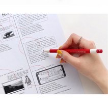 채점용색연필 채점펜 빨간색 색연필 얇은 빨간펜 16매