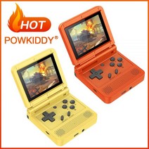 POWKIDDY-V90 레트로 플립 핸드 헬드 게임 플레이어 3.0 인치 IPS 콘솔 3000 클래식 포켓 미니 비디오 플레이어 소년 레트로게임기 월광보합 오락실게임, CHINA_S5 Grey