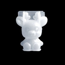 3D 실리콘몰드 캔들 입체 비누 수제 3d 기하학 스테레오 곰 실리콘 금형 diy 동물 촛불 금형 초콜릿 퍼지 케이크 장식 베이킹 금형 부활절 토끼 계란, 사슴