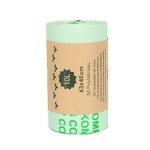주방용 생분해 쓰레기 봉투 옥수수 전분 가정용 퇴비화 가능 납작한 입, 03 43x46cm 10L100 Count