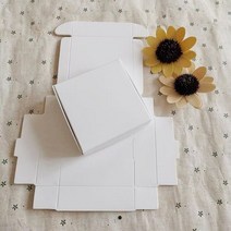 포장용기도매 사각 포장 식기 10 개몫 크래프트 종이 상자 형 갈색 판지 수제 비누, 하얀, 10x10x3.5cm