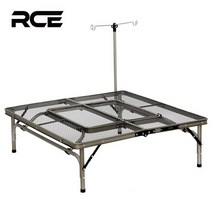 RCE 아이언 메쉬 접이식 캠핑 화로대 테이블, 없음, 1개