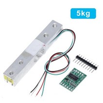 TZT 로드셀 1KG 5KG 10KG 20KG HX711 AD 모듈 중량 센서 전자 저울 알루미늄 합금 압력 센서, 1 Set 5kg