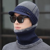 옴니 sport 모자 넥워머 세트 남성 남자 겨울 방한 털 비니 골프 니트 모자