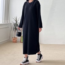 퍼니걸스 5613 데일리 라운드 주름 플리츠 롱 원피스 여성의류