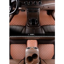 SJ 범용 방수 플랫 사이드 카 바닥 매트 라이너 KIA Cerato Forte RIO soul K3S K4 Niro Sportage-R Sorento K3 Optima, BROWN, 보여진 바와 같이