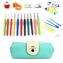 코바늘 뜨기도구 가방 뜨개질DIY 수납파우치 세트, 1개