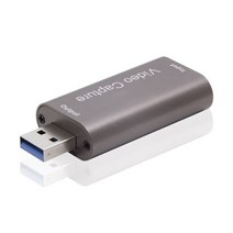 캡쳐보드 캡처보드 컴퓨터 라이브 스트리밍 방송용 미니 4k, USB 3.0