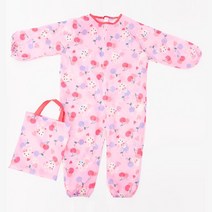 방수원단 로라앨리캐릭터 점프수트 미술가운 실용성 점토교실 촉각놀이