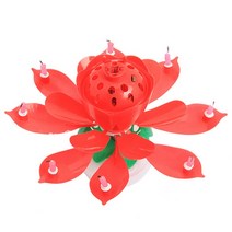 특이한생일초 파스텔초 생일초 케이크초 무지개초 아트 뮤지컬 촛불 연꽃 생일 축하 파티 회전 조명 814 양초 램프 장식 용품 diy 케이크 장식, 8 캔들 레드