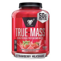 BSN 비에스엔 트루 매스 게이너 딸기 밀크 쉐이크 2.64kg 단백질 True-mass, 1개