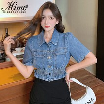 여름바람막이 난닝구 여성여름자켓 경량바람막이 여성 짧은 여름 얇은 데님 재킷 유행 20