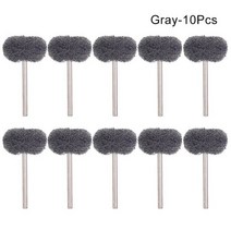 드러멜 드레멜 다용도조각기 미니 드릴 연마 브러쉬 나일론 버핑 휠 3mm 샹크 Dremel 로타리 핸드 툴 액세서리 세트 1/5/10/20pcs, Gray 10Pcs