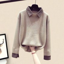 키작은여자옷 가을겨울 쓰리 피스이다 여성의류 빅사이즈 니트 스웨터 코디 조끼코트 캐주얼바지 11 월26 2815727128, 카색 스웨터 S