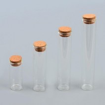 잡곡보관용기 육수통 과일청용기 유리병투명 코르크 유리병 4개 커피보관병 주류병 잼, 50mm