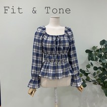 핏앤톤 체크큐티 블라우스(FTABL1007)