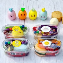 어린이집 생일선물 답례품 말랑이 구디백 간식 5종 세트 영어 유치원 크리스마스 학원 단체 영유 초등학생 친구 졸업 입학 수료 할로윈 몰랑이 교회 학교 장난감 과자 포장, 3. 풍선껌 부는 오리 구디백, 9. 데이지스마일