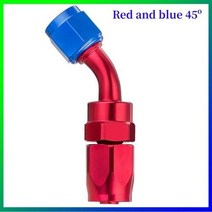 범용 나일론 꼰 CPE 연료 호스 오일 가스 쿨러 호스 04590180 도 호스 어댑터 엔드 피팅 키트 AN4 AN6AN8 AN10 AN12, Red and blue 45+AN12