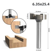 라우터 트리머 비트 CNC Spoilboard Surfacing 라우터 비트 1/4 인치 6mm Shank 1 커팅 직경 Slab Flatte, 01 6.35mmShank, 01 6.35mmShank