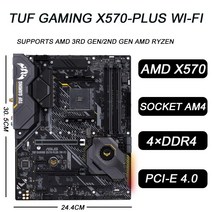 tuf 게임 x570-plus wi-fi 마더보드 소켓 am4 ddr4 128gb for ryzen 5 2600e 9 3900x cpus usb 3.2 m.2 amd x570 pl