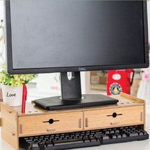 JEMIK 모니터 받침대 조립식 서랍형 선반, Wood