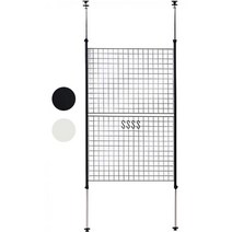 YAMAZEN [Yamazen] 구조화 된 파티션 너비 90cm 메시 높이 조정 (166.5-295.5cm) 조정자 벽 대여 저장 어셈블리 제품 블랙 SP-90 (MBK), 상품명참조