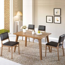 헤랑 B형 모던 4인용 원목 식탁세트
