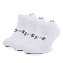 언더아머 코어 코튼노쇼 3PK 스포츠양말 단목 트레이닝 런닝 삭스 1363241-101, M