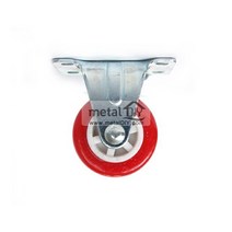 드림철물 PVC바퀴 고정 레드 1.5-4인치 28-70kg, 5) 4인치/하중70kg