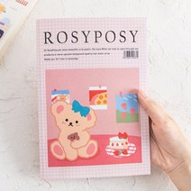 리리월드 귀여운 감성 다이어리 인스 다꾸 스티커북, ROSYPOSY 곰돌이 스티커북