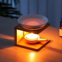 무드 캔들 워머 양키 라이터Ceramic Essential Oil Burner Wax Melt Scented Diffuser for Meditation, 한개옵션0