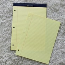 옥스포드 3000 3공리갈패드 A4 노랑, 단품