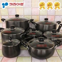 키친아트 까망 경질 냄비 모음/양수/편수/전골/곰솥, 08.키친아트 깊은곰솥냄비 22cm, 08.키친아트 깊은곰솥냄비 22cm