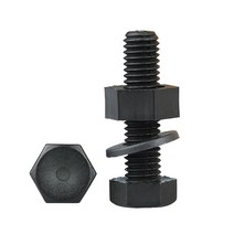특수볼트나일론 플라스틱 외부 육각 볼트 너트 플랫 와셔 조합 검정 M3 M4 M5 M6 M8 M10 M12, 01 M3_07 25mm  (5pcs)