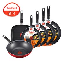 테팔 열센서 셰프드프랑스 프라이팬 궁중팬 볶음팬 웍 그릴팬 6종 세트, 프라이팬 24+26+28+30+멀티팬28+그릴팬26