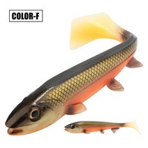 빅 베이트 루어 Spinpoler bomshad 빅 사이즈 파이크 소프트 베이트 낚시 루어 14cm 페인트 인쇄 실리콘 미, 06 Color-F_02 18cm 53g