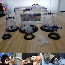 애완 동물 마취 마스크 개 고양이 투명도 수동 Resuscitator 수의학 마취 호흡 컵 애완 동물 마취 산소 마스크, 없음, 없음, 6pcs