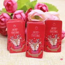 사탕/선물/쿠키 디스플레이 포장 라벨 카드에 대한 사랑 태그 의류 태그와 수제 문자열과 100pcs 크래프트 종이 태그, 02 100tag100string, 07 W-deer