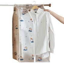 PVC대용량패턴옷커버 가리개 커버 가림막 덮개 정리함 접이식수납함 자취 옷커버 정리 옷장, 레몬60x50x120cm(코트)