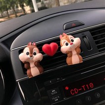 디즈니 다람쥐 칩앤데일 차량용 석고 방향제 송풍구타입 차꾸미기, 3종세트 2번