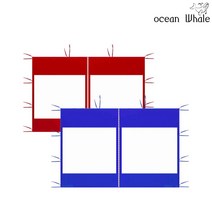 오션웨일 접이식 야외 천막 3m D단품 (투명바람막이 지퍼형 1면만) 주차 행사용 포장마차 캐노피 천막, (D단품-지퍼형)레드