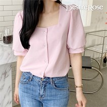 디자이어로즈 디자이어로즈 여성 스퀘어넥 반팔 여름 블라우스 4color (8739167)