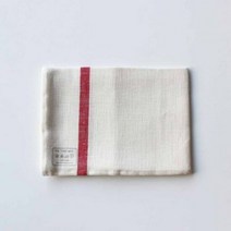 포그린넨 fog linen work 키친클로스 화이트 레드라인