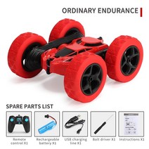 4WD RC 자동차 2.4G 4CH 스턴트 360 도 회전 원격 제어 롤 트럭 장난감 6-14Y 어린이 선물, 01 Battery1