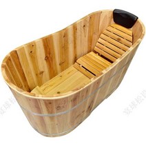 편백나무 반식욕기 히노끼탕 가정용 반신욕 스파, 로그 색상 길이 130 x 너비 60 x 높이 65