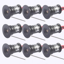 직부조명 12V 쿠커 후드 미니 실내 Downlight 디 밍이 가능한 Led 명소 캐노피 1W 15mm RGB 계단 캐비닛 빛, 03 Black Housing_01 30 Degree, 07 12V Warm White