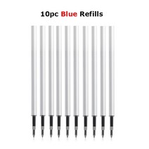 샤오미-델리 메탈 젤 펜 롤러볼 Caneta руока 볼펜 0.5MM 서명 사무실 학생용 비즈니스 문구 용품, 10Blue Refill