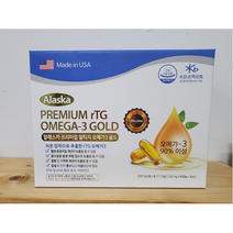 미국 알래스카 프리미엄 알티지 오메가3 골드 180캡슐 6개월분, 180개, 202mg