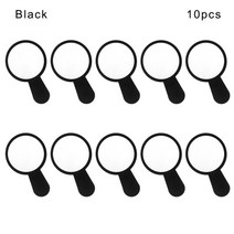 10pcs 새로운 돋보기 핸드 헬드 45mm 렌즈 직경 골동품 옥 보석 신문 책 읽기 Droshipping, 01 black